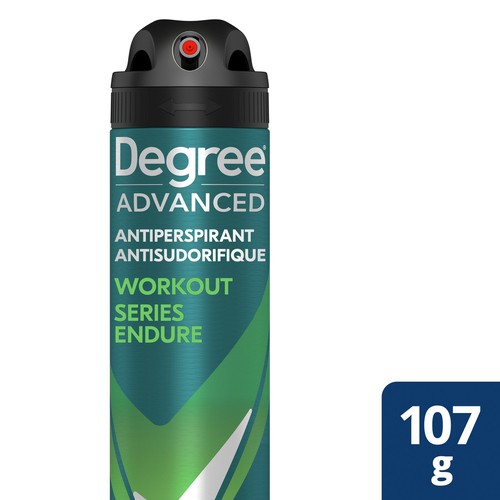 Degree Men Advanced Dry Spray Antiperspirant Workout Series Endure Deodorant 107 g