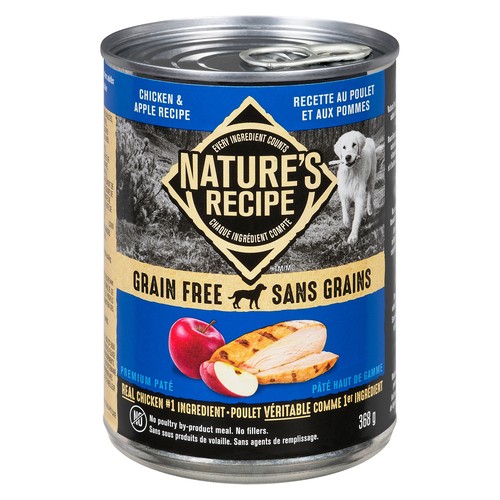 Nature's Recipe Grain-Free Wet Dog Food Chicken & Apple Recipe 368 g