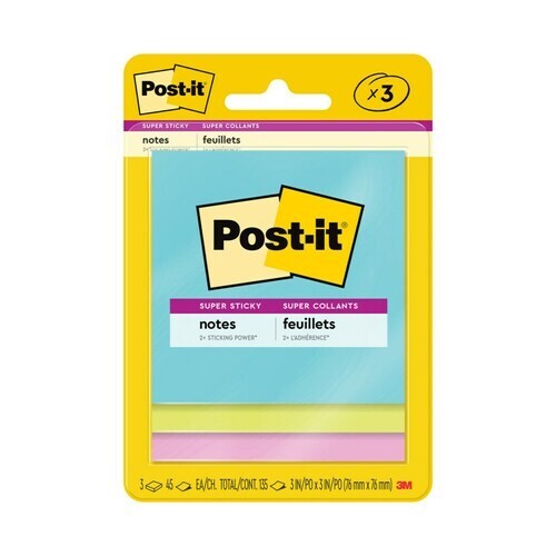 Post-it Notes Super Sticky Supernova Neon 3 Count