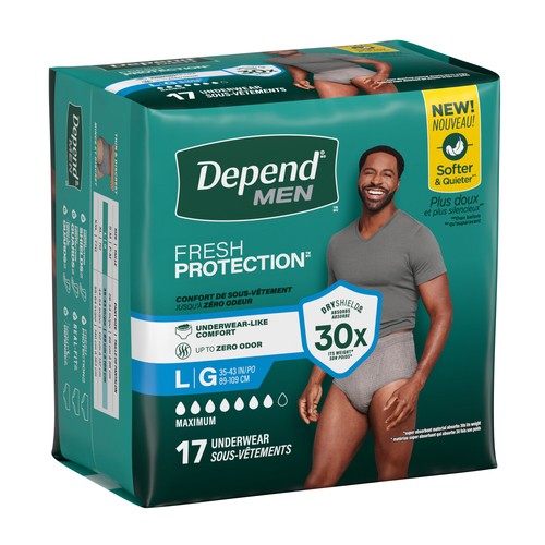 Depend Men's Underwear Large 17 Count