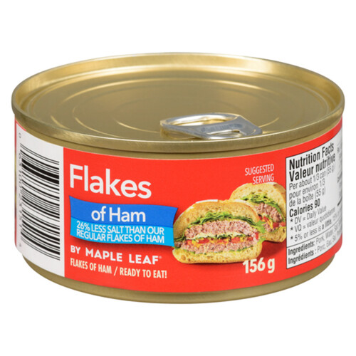 Maple Leaf Canned Flakes Of Ham Less Salt 156 g