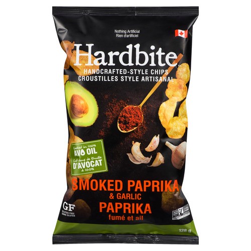 Hardbite Potato Chips Smoked Paprika And Garlic With Avocado Oil 128 g