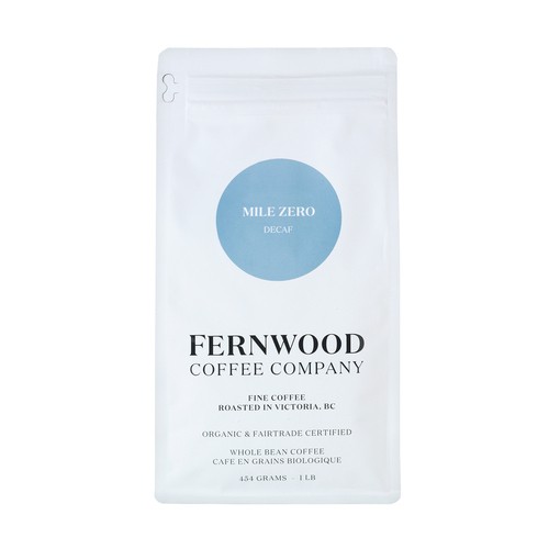 Fernwood Coffee Organic Whole Bean Coffee Mile Zero Decaf 454 g