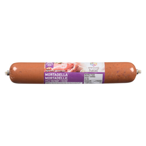 One World Halal Mortadella with Olives Chubbs Deli Meats 450 g