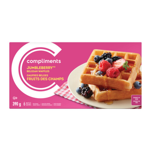 Compliments Jumbleberry Belgian Waffles 390 g (frozen)