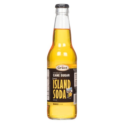 Grace Island Soda Drink Mango 355 ml (bottle)