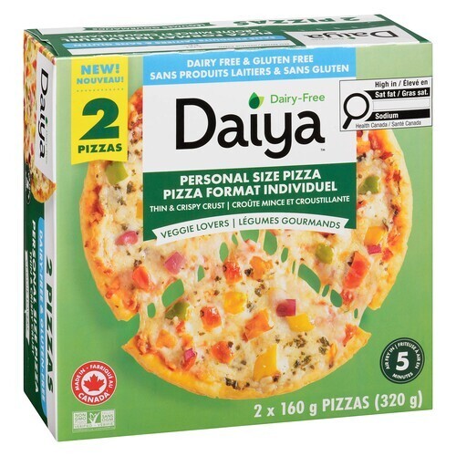 Daiya Dairy-Free Frozen Pizza Veggie Lover 2 Pack 320 g