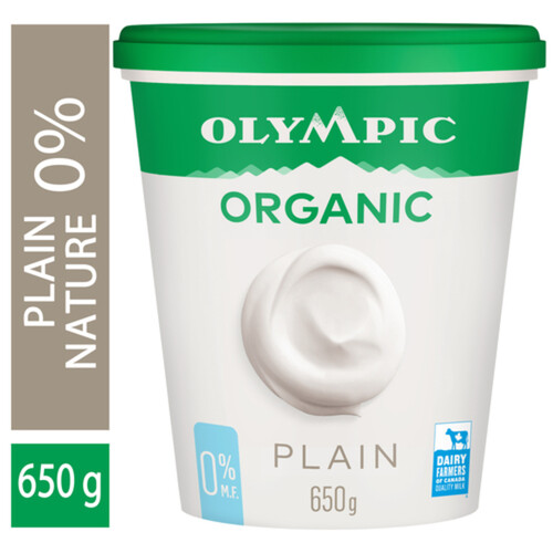 Olympic Organic 0% Yogurt Plain 650 g