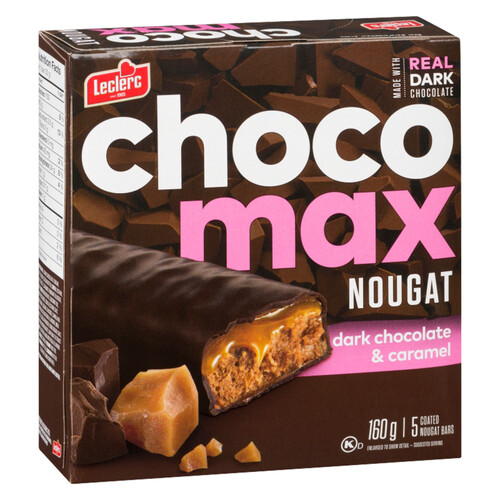 Leclerc Chocomax Nougat Caramel Dark Chocolate Cereal Bars 160 g