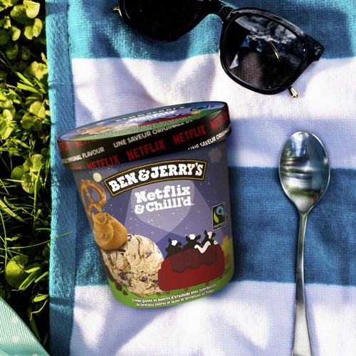 Ben & Jerry's Ice Cream Netflix & Chilll'd Peanut Butter With Sweet & Salty Pretzel 473 ml