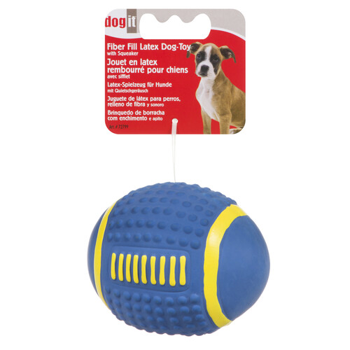Dogit Latex Squeaker Football Dog Toy 1 Pack