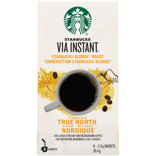 Starbucks Via Instant Coffee True North Blend 8 Sachets 24.6 g