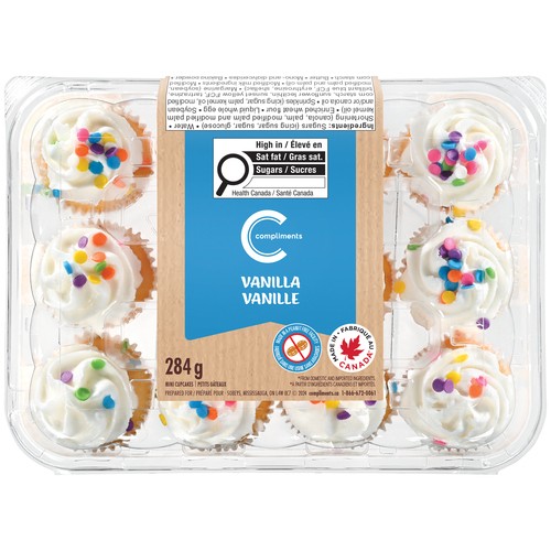 Compliments Cupcake Vanilla Mini 284 g (frozen)