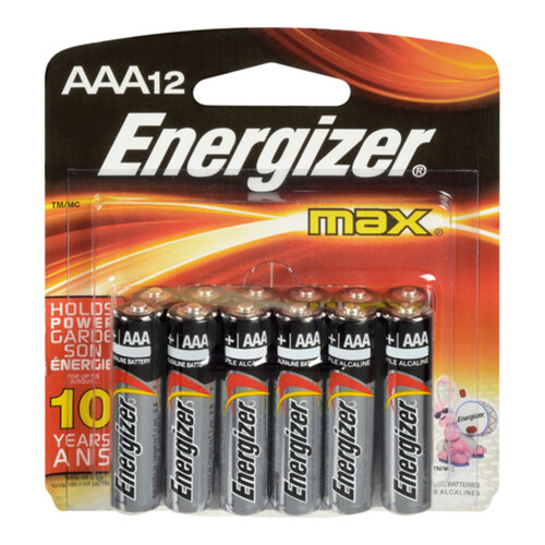 Energizer AAA Batteries 12 EA