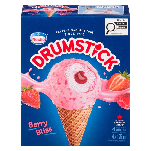 Nestle Drumstick Frozen Dessert Cones Berry Bliss 4 x 125 ml