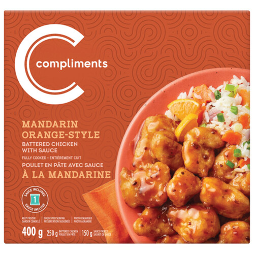 Compliments Frozen Battered Chicken Mandarin Orange Style 400 g