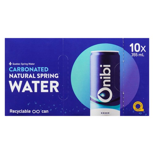 Onibi Carbonated Natural Spring Water 10 x 355 ml (cans)
