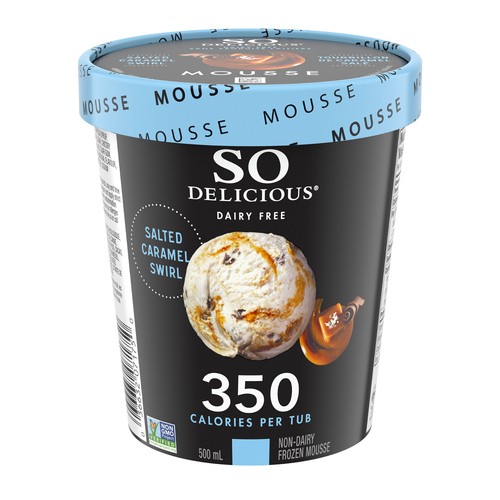 So Delicious Dairy-Free Frozen Mousse Salted Caramel Swirl 500 ml