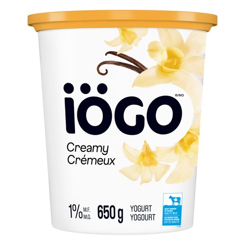 iÖGO Lactose-Free 1% Yogurt Tub Creamy Vanilla 650 g