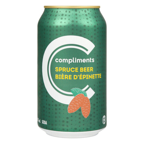 Compliments Soft Drinks Spruce Beer 12 x 355 ml (cans)