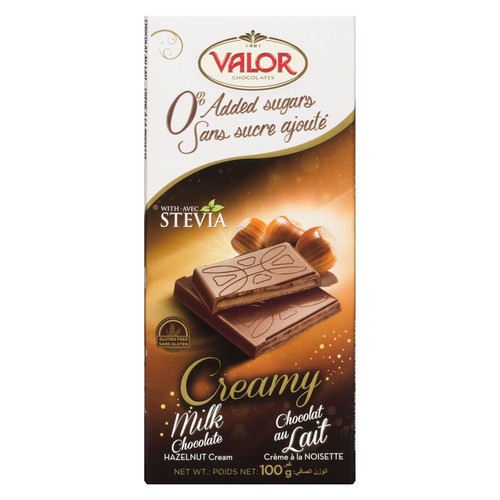 Valor Gluten-Free Milk Chocolate Bar Hazelnut Cream 1 x 100 g