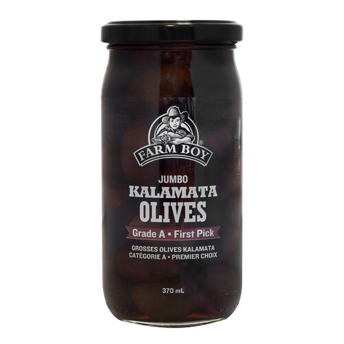 Farm Boy Kalamata Olives Jumbo Grade A 370 ml
