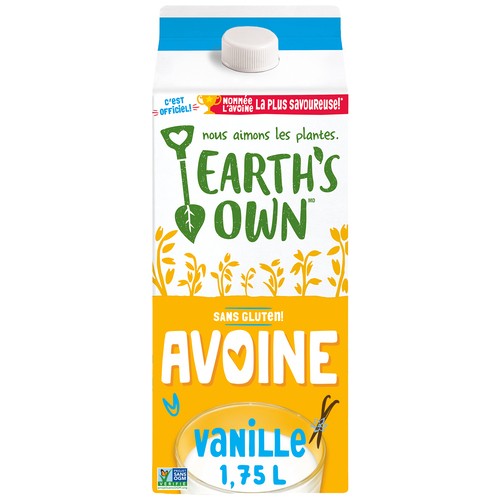Earth's Own Boisson à l’avoine vanille sans gluten 1.75 L