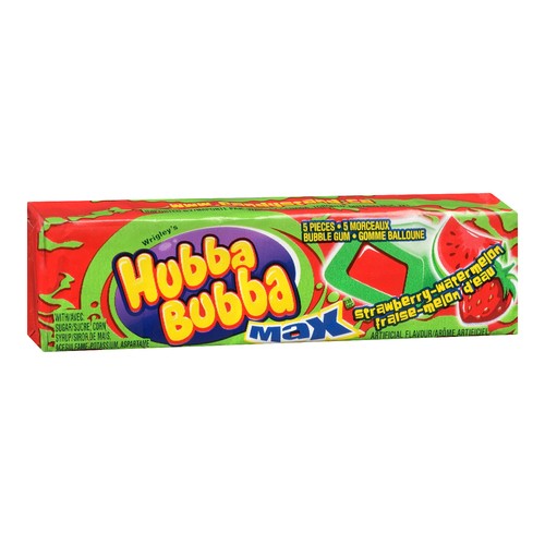 Hubba Bubba Bubble Gum Strawberry Watermelon 5 Pieces 