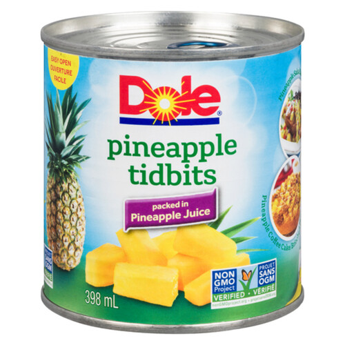 Dole Pineapple Tidbits In Pineapple Juice 398 ml