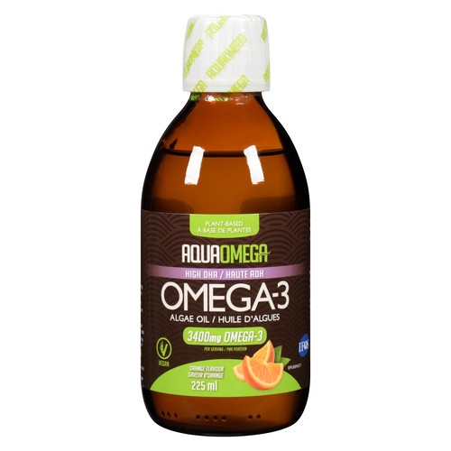 AquaOmega Plant Based Omega 3 Orange Flavour 225 ml