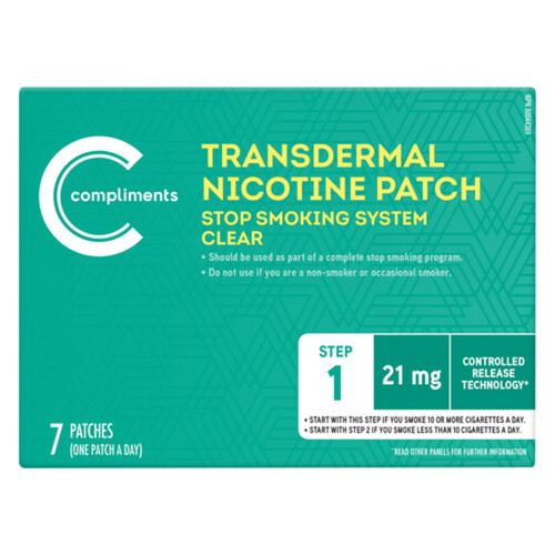 Compliments Nicotine Patches 21 mg 7 EA