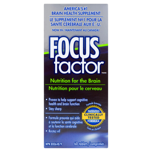 Focus Factor America's Number One Supplement Brain Health Tablets 60 Count