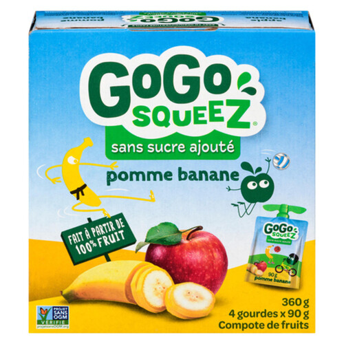 GoGo Squeez Fruit Sauce Apple Banana 4 x 90 g