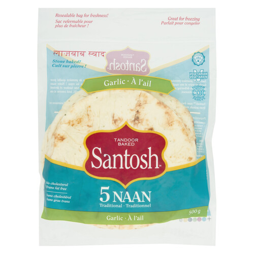 Santosh Naan Garlic 500 g (frozen)