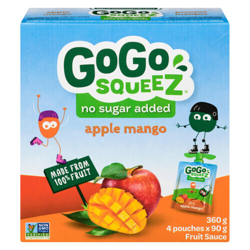 GoGo Squeez Fruit Sauce Apple Mango 4 x 90 g