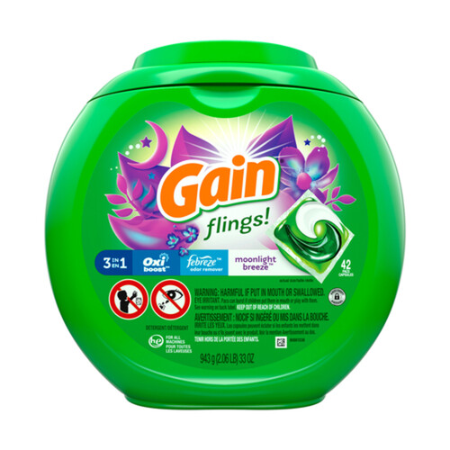 Gain Flings Laundry Detergent Moonlight Breeze 943 g