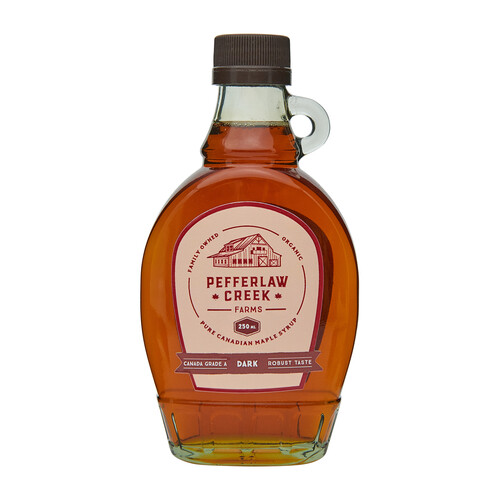 Pefferlaw Creek Farms Organic Dark Maple Syrup 250 ml