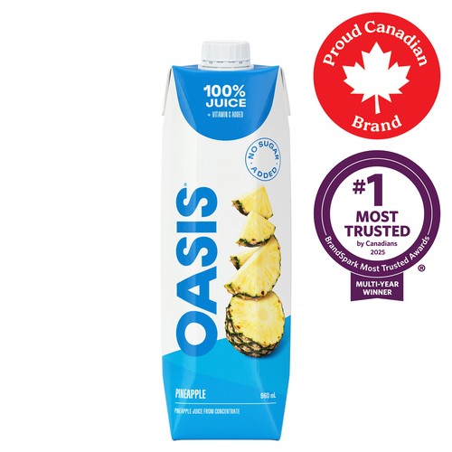 Oasis 100% Juice Pineapple 960 ml