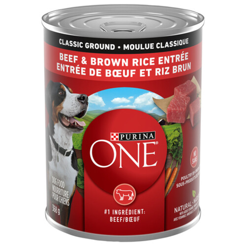 Purina ONE Wet Dog Food Classic Ground Beef & Brown Rice Entre 368 g