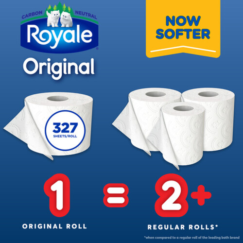 Royale Original Toilet Paper 2-Ply 9 Rolls x 327 Sheets