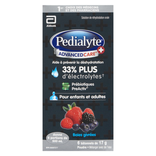 Pedialyte Advanced Care Powder Berry Frost 6 EA