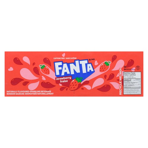 Fanta Soft Drink Strawberry 12 x 355 ml (cans)