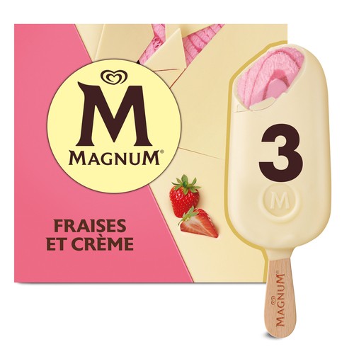 Magnum Ice Cream Bar Strawberries & Cream 3 x 100 ml Bars