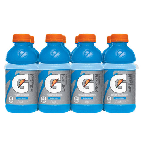 Gatorade Perform Sports Drink Cool Blue 8 x 355 ml (bottles)