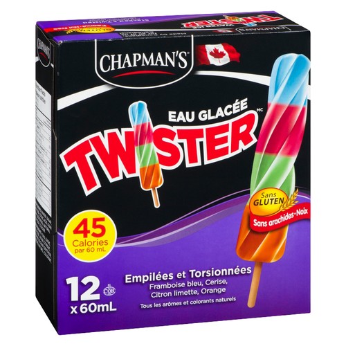 Chapman's Ice Pops Fruit Twister Stacked & Twisted 12 x 60 ml