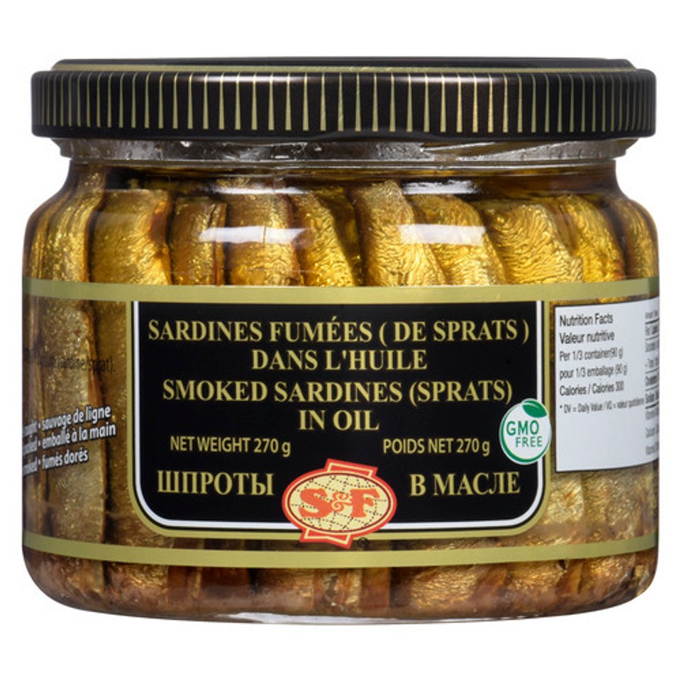 Riga Gold Smoked Sardines Sprats In Oil 250 g - Voilà Online Groceries ...