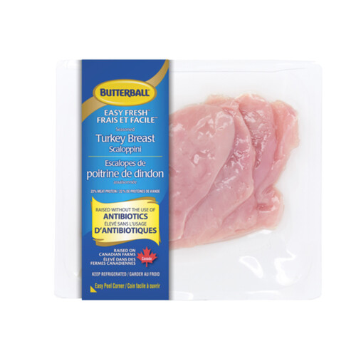 Butterball Turkey Breast Scaloppini Seasoned Boneless Skinless 