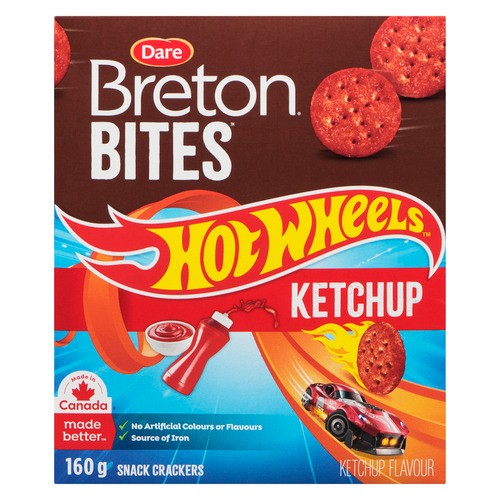 Dare Breton Bites Hot Wheels Snack Crackers Ketchup Flavour 160 g