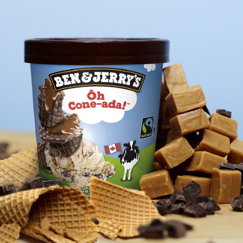 Ben & Jerry's Ice Cream Oh Cone-Ada! With Fairtrade Ingredients 473 ml