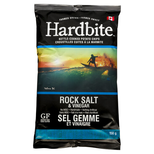 Hardbite Gluten-Free Potato Chips Rock Salt & Vinegar 150 g